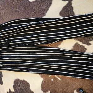 New Direction - Black and White Striped Pants, Size Large